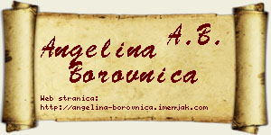 Angelina Borovnica vizit kartica